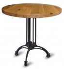 Continental Table Base with Character Oak Table Top