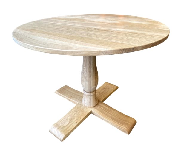 Bespoke solid oak pedestal table