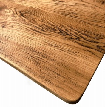 Charred Finish Character Oak Table Top