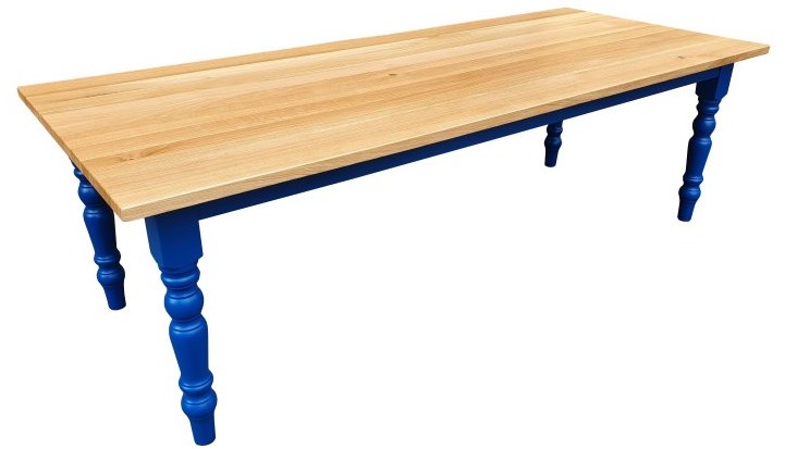 Farmhouse table with painted legs