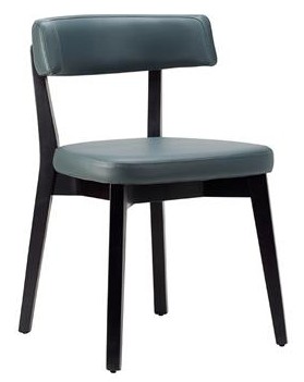 Tampa Side chair black frame grey faux leather