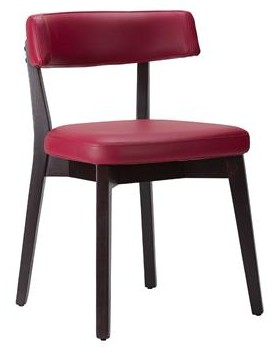 Tampa Side chair wenge frame wine faux leather