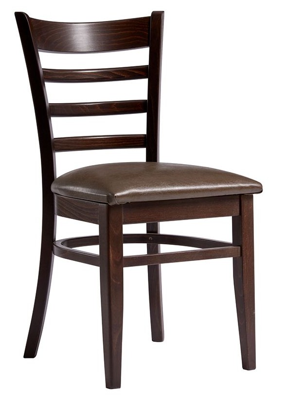 Texas Side Chair Walnut with brown seat