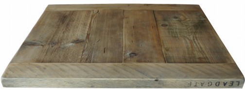 Reclaimed timber table tops